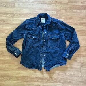 Abercrombie & Fitch Dark Blue Button Down Shirt